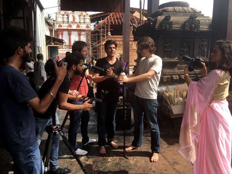 Andrei Severny and crew filming