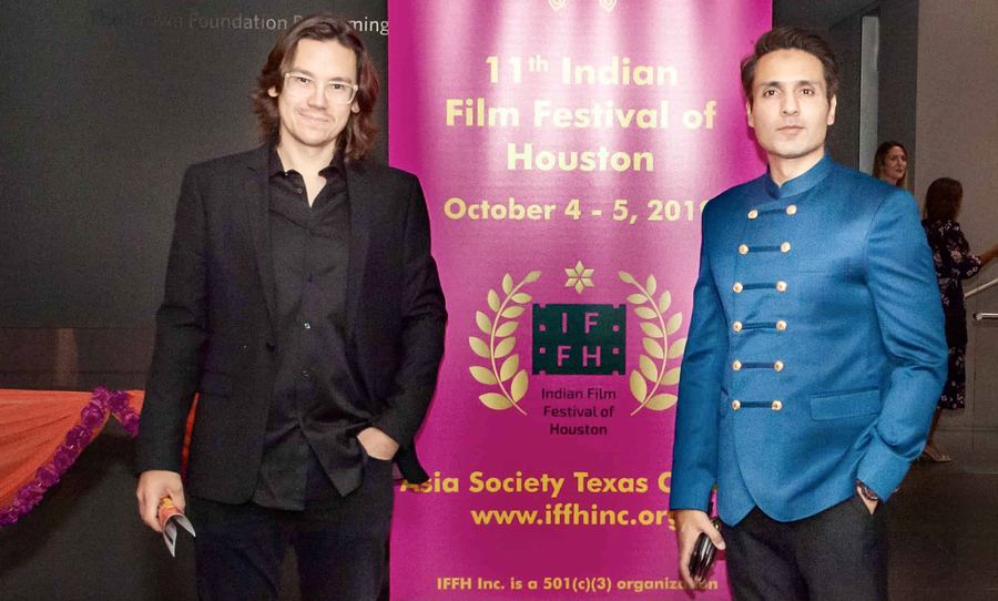 Andrei Severny receiving the Best Documentary award in Houston