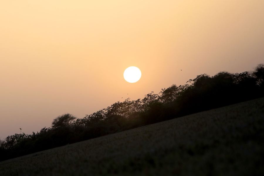 Sunset over the hills