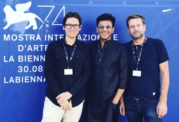 Andrei Severny and Vikas Khanna at the 74th Venice Film Festival