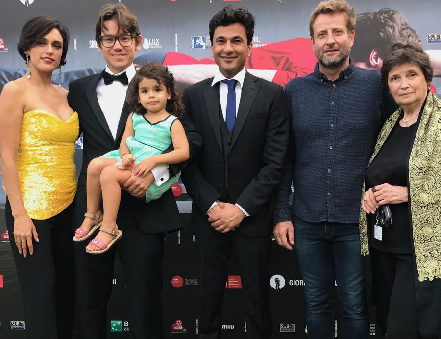 The Buried Seeds team on the red carpet in Venice