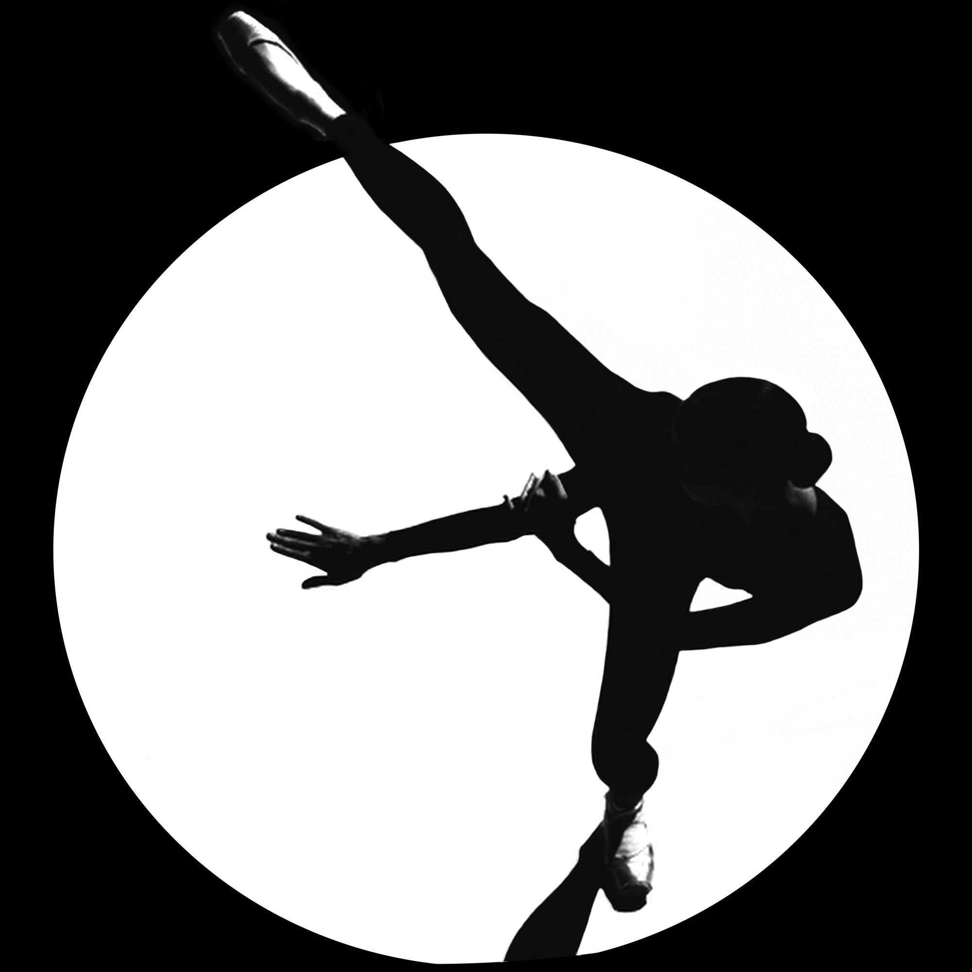 Gravitation — Diana Vishneva silhouetted against a white disc